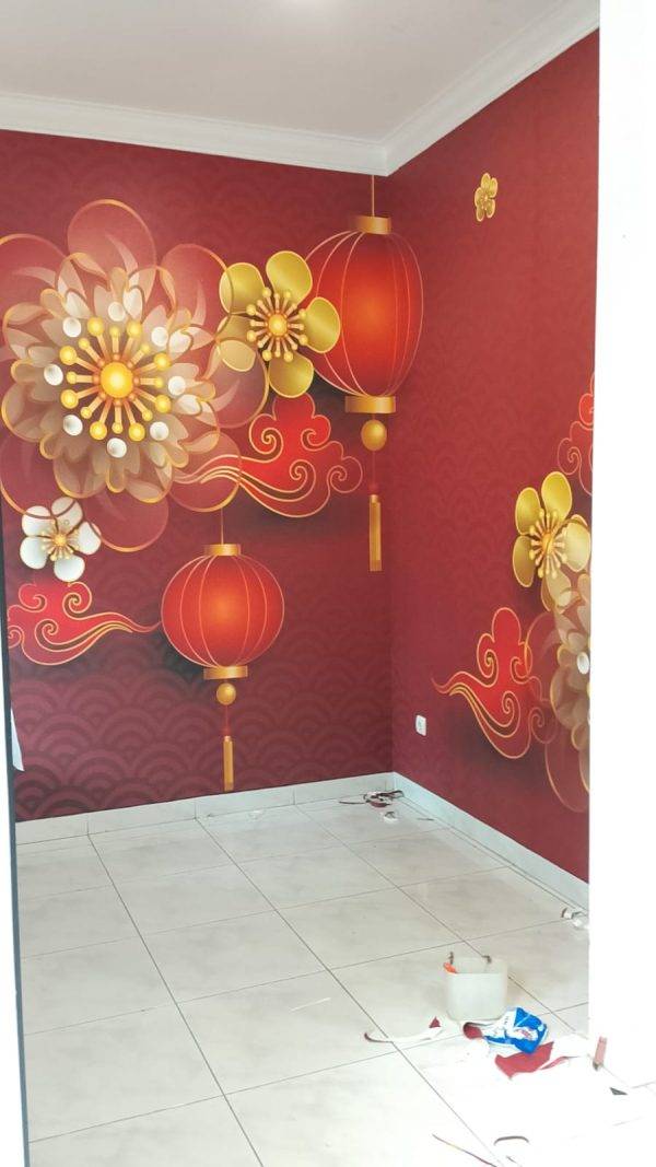 Wallpaper Bahan Serat Jeruk Gliter