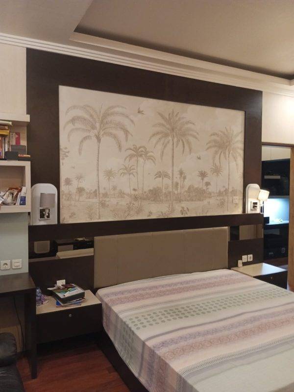 Wallpaper Bahan Serat Canvas