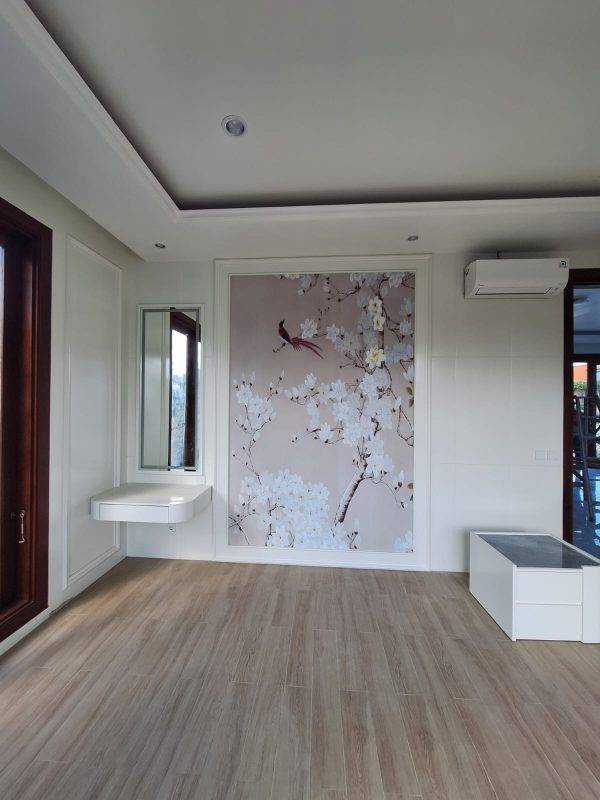 Wallpaper Bahan Serat Canvas