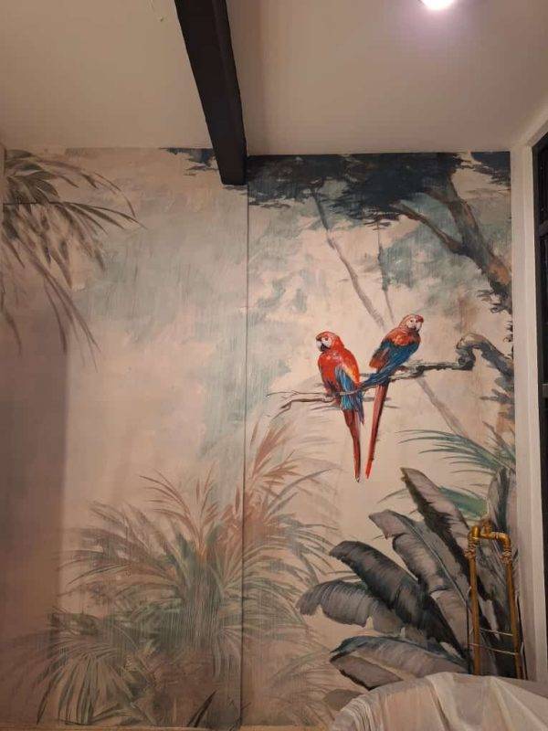 Wallpaper Bahan Serat Canvas