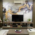 Wallpaper Bahan Sintetik Leather