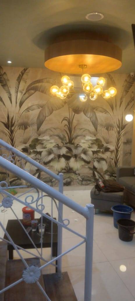 Wallpaper Bahan Sintetik Leather
